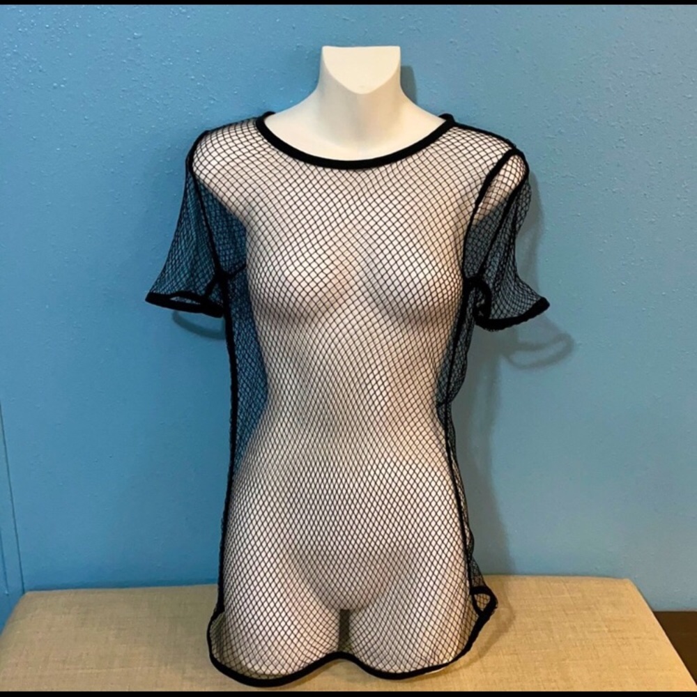 Victoria secret size M/L black net top